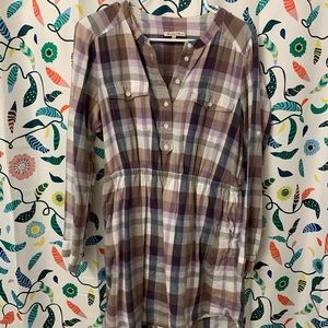 Madewell Plaid Shirtdress Broadway and Broome Sz L